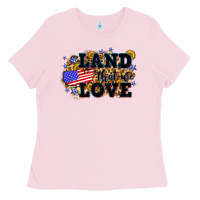 Bubblegum Pink Land that we love 4th of July Ladies Tee - Neo Western