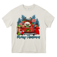 Cream merry christmas gnomes truck Heavy Core Tee - FaDigitalArtStudio