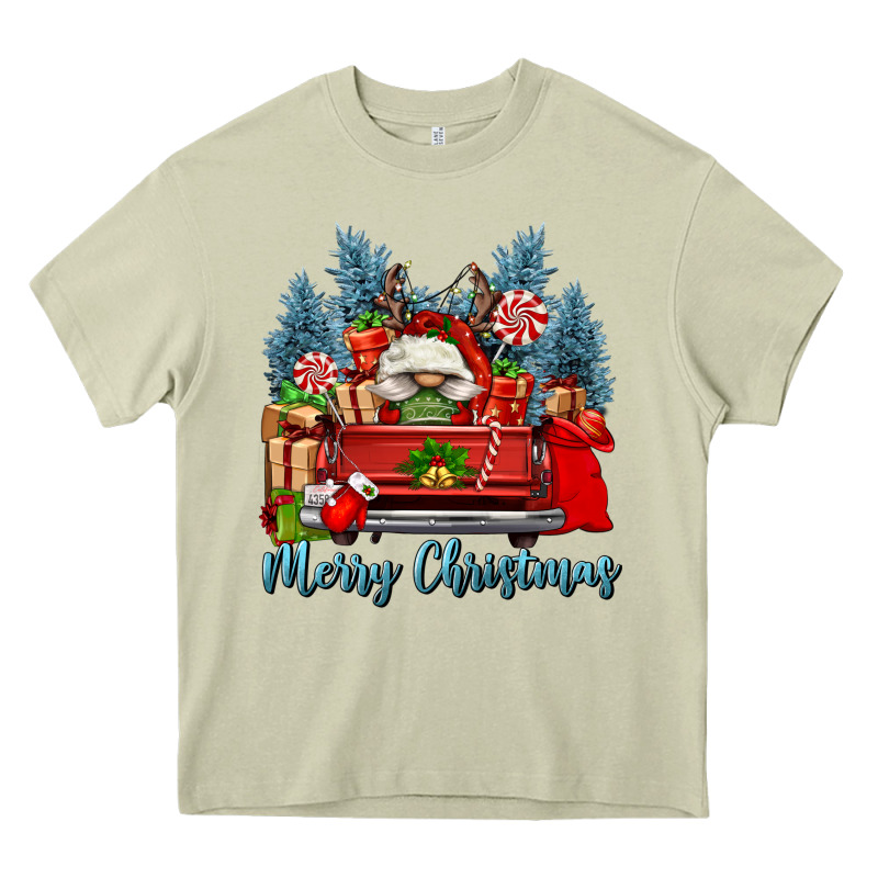 Merry Christmas Gnomes Truck Heavy Core Tee by FaDigitalArtStudio | Teevron