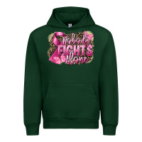Forest Green Nobody fights alone Cancer Urban Hoodie - FaDigitalArtStudio
