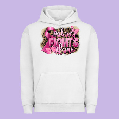 Nobody Fights Alone Cancer Urban Hoodie Designed By Fadigitalartstudio