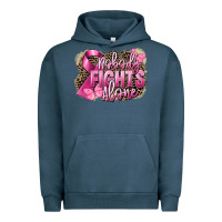 Pigment Midnight Navy Nobody fights alone Cancer Urban Hoodie - FaDigitalArtStudio