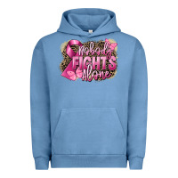 Pigment Pebble Blue Nobody fights alone Cancer Urban Hoodie - FaDigitalArtStudio