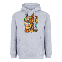 Heather Grey Love Turkey Thanksgiving Heavyweight Hoodie - texasbilliewilder