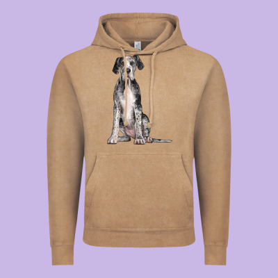 Great Dane Dog Vintage Hoodie Designed By Lillyallendesigns