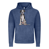 Vintage Denim Great Dane Dog Vintage Hoodie - LillyAllenDesigns
