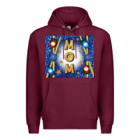 Burgundy police mom mother’s day Premium Hoodie - TumblerDesignByShophia