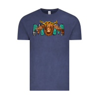 Vintage Denim highland cow mom Vintage Tee - Jasminsmagicworld
