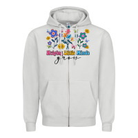Dove Grey helping little minds grow Zipper Hoodie - Artiststas
