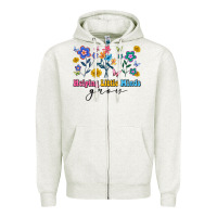 Oatmeal Heather helping little minds grow Zipper Hoodie - Artiststas