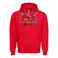 Red helping little minds grow Zipper Hoodie - Artiststas