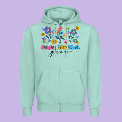 Helping Little Minds Grow Zipper Hoodie Designed By Artiststas
