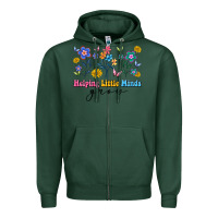Sports Green helping little minds grow Zipper Hoodie - Artiststas