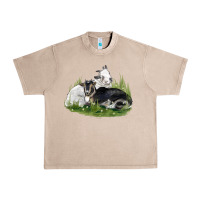 French Oak two baby nigerian dwarf goat Urban Heavy Tee - LillyAllenDesigns