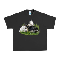 Pigment Black two baby nigerian dwarf goat Urban Heavy Tee - LillyAllenDesigns