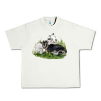 Pistachio two baby nigerian dwarf goat Urban Heavy Tee - LillyAllenDesigns