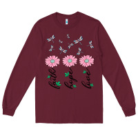 Burgundy faith hope love Long Sleeve Tee - MaliasSmallBusiness