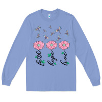 Colony Blue faith hope love Long Sleeve Tee - MaliasSmallBusiness