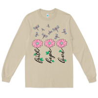 Mushroom faith hope love Long Sleeve Tee - MaliasSmallBusiness