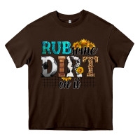 Chocolate Brown rub some dirt on it soccer Heavy Core Tee - HRA Design Shop
