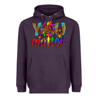 Plum LGBTQ+ you matter with leopard Heavyweight Hoodie - NancyCooperArtShop