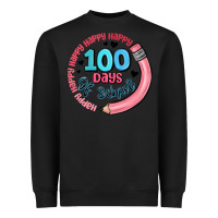 Black happy 100 days of school Heavyweight Sweatshirt - MaliasSmallBusiness