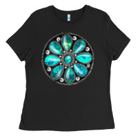 Black turquoise gemstone Ladies Tee - JahusDesignShop