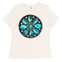 Bone turquoise gemstone Ladies Tee - JahusDesignShop