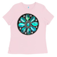 Bubblegum Pink turquoise gemstone Ladies Tee - JahusDesignShop