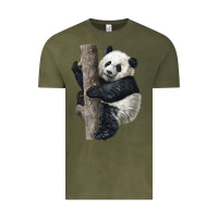Vintage Olive Giant Panda Vintage Tee - LillyAllenDesigns