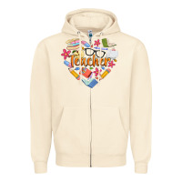 Sandshell teacher heart Zipper Hoodie - Artiststas