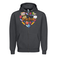 Teacher Heart Zipper Hoodie | Teevron