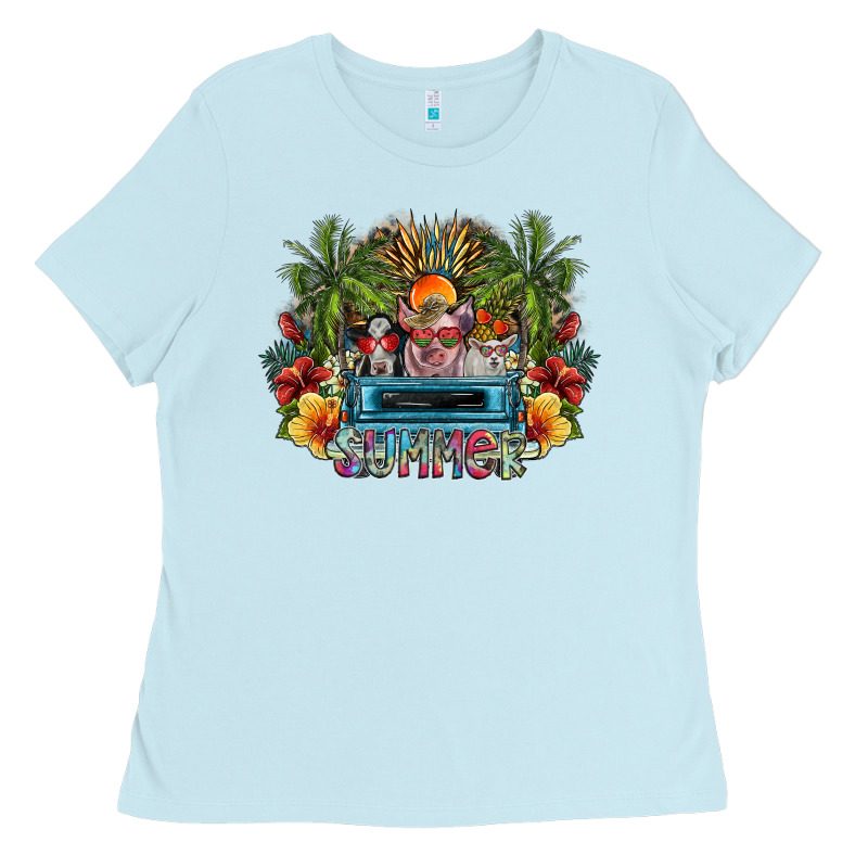 Summer Ladies Tee by SublimationCraftShop | Teevron
