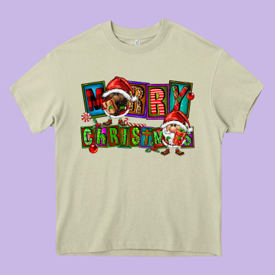 Merry Christmas Gnomies Heavy Core Tee Designed By Fadigitalartstudio