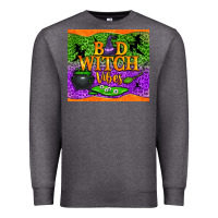 Charcoal Heather Bad witch vibes Premium Sweatshirt - NancyCooperArtShop
