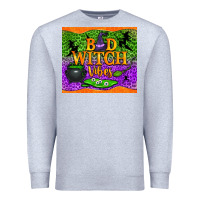Heather Grey Bad witch vibes Premium Sweatshirt - NancyCooperArtShop