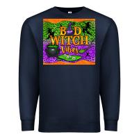 Navy Bad witch vibes Premium Sweatshirt - NancyCooperArtShop