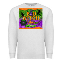 Oatmeal Heather Bad witch vibes Premium Sweatshirt - NancyCooperArtShop