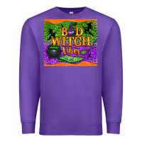 Purple Bad witch vibes Premium Sweatshirt - NancyCooperArtShop