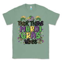 Sage thick thighs mardi gras vibes Classic Tee - MaliasSmallBusiness