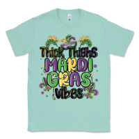 Seafoam thick thighs mardi gras vibes Classic Tee - MaliasSmallBusiness