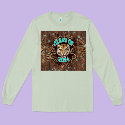 Class Of 2024 Tiger Long Sleeve Tee Designed By Nancycooperartshop