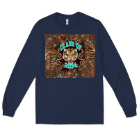 Navy class of 2024 tiger Long Sleeve Tee - NancyCooperArtShop