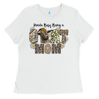 White kinda busy being a goat mom Ladies Tee - CowhideDigitalArt