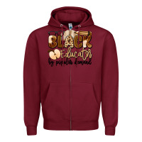 Burgundy black educator by popular demand Zipper Hoodie - Artiststas