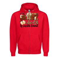 Red black educator by popular demand Zipper Hoodie - Artiststas