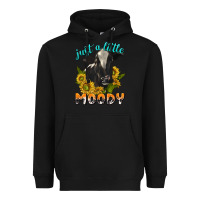 Black Just a Little Moody Heavyweight Hoodie - texasbilliewilder