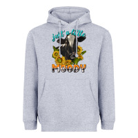 Heather Grey Just a Little Moody Heavyweight Hoodie - texasbilliewilder