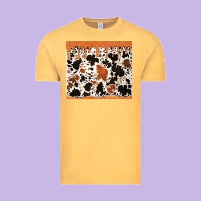 Cowhide Dripping Glitter Tumbler Vintage Tee Designed By Jasminsmagicworld