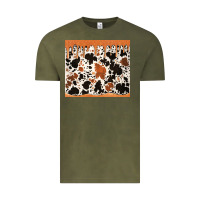 Vintage Olive cowhide dripping glitter tumbler Vintage Tee - Jasminsmagicworld